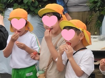 みんなで食べる苺は最高においしいっ♪